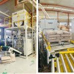 15KG木顆粒稱重灌裝裝袋碼垛線準備發貨