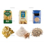 糧食自動平底袋成型灌裝貼標包裝